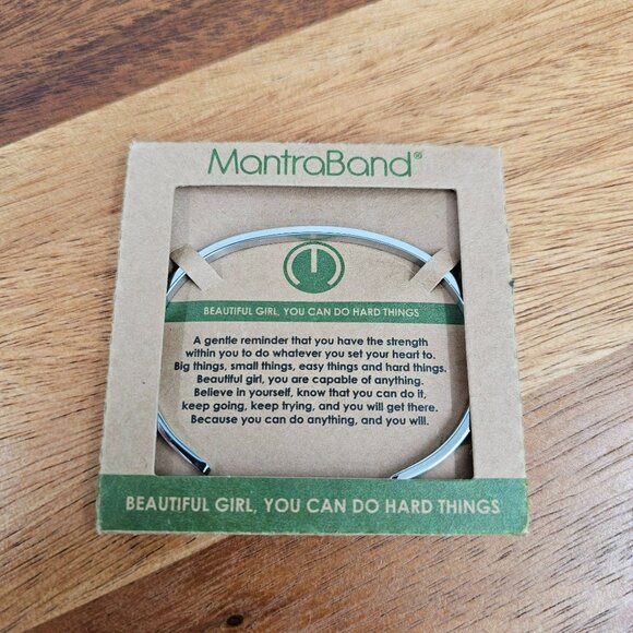 MantraBand Stainless Steel Bracelet Beautiful Girl You Can Do Hard Things New - Picture 7 of 7